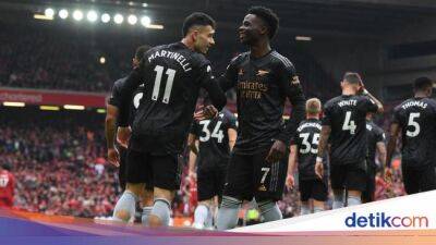 Klasemen Liga Inggris: Jarak Merapat, Arsenal-Man City Selisih 6 Poin - sport.detik.com - Manchester - Liverpool