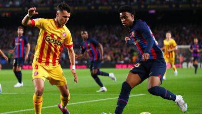 Ronald Araújo - Barcelona extend lead at top of La Liga as home team held in goalless stalemate against Girona - eurosport.com