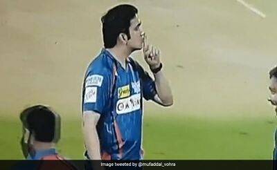 Watch: Gautam Gambhir's 'Finger On Lips' Gesture For RCB Fans After LSG's Last-Ball Win