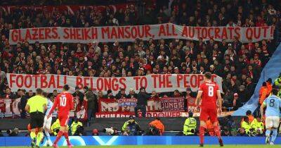 Bayern Munich fans unfurl anti-Glazer and Sheikh Mansour banner vs Man City