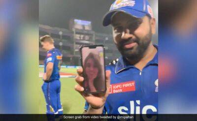 Watch: Rohit Sharma Video Calls Wife Ritika After Mumbai Indians' Win In IPL 2023. Conversation Is Viral