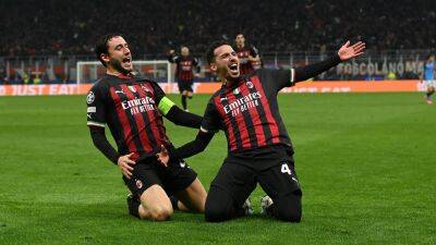 Bennacer goal gives AC Milan Champions League quarter-final first-leg advantage over 10-man Napoli side