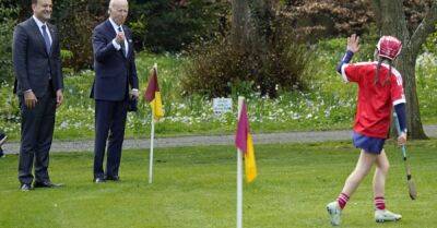 Biden almost called upon as ball boy in Gaelic games demonstration