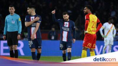 Lionel Messi - Sergio Ramos - Brice Samba - Fabian Ruiz - Paris Saint-Germain - PSG Vs Lens: Les Parisiens Menang 3-1 - sport.detik.com