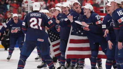 Winter Games - Marie Philip Poulin - Hilary Knight's 3 goals lead U.S. past Canada for world hockey gold - espn.com - Usa - Canada - Beijing - county Harvey