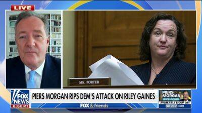 Piers Morgan calls out Democrat Katie Porter's woke 'nonsense' about Riley Gaines, women's sports