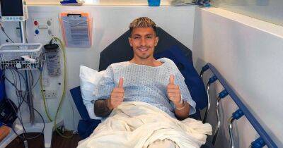 Manchester United defender Lisandro Martinez shares update from hospital after surgery on season-ending injury
