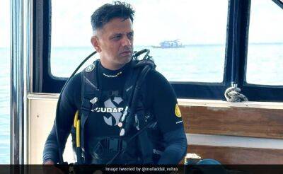 Watch: Away From IPL, India Coach Rahul Dravid Goes Scuba Diving In Maldives