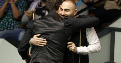 Ronnie O’Sullivan has a hug for Hossein Vafaei after crushing ‘grudge match’ win