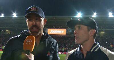 Ryan Reynolds - Rob Macelhenney - Paul Mullin - Rob McElhenney in tears and Ryan Reynolds speechless as co-owners react to Wrexham promotion - manchestereveningnews.co.uk - Britain