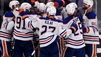 Jack Campbell - Connor Macdavid - Leon Draisaitl - Evander Kane - Jay Woodcroft - Hyman nets 'most important goal in my career' as Oilers rally - espn.com - Los Angeles -  Los Angeles