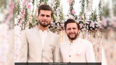 Shaheen Afridi - Shahid Afridi - Watch - "Don't Call Me Sasur": Shahid Afridi's Funny Interaction With Son-In-Law Shaheen Afridi - sports.ndtv.com - Qatar - Pakistan -  Lahore