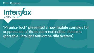 "Piranha-Tech" presented a new mobile complex for suppression of drone communication channels (portable ultralight anti-drone rifle system) - en.interfax.com.ua