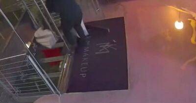 CCTV captures masked burglar taking cosmetics worth £2,000 from a beauty salon - manchestereveningnews.co.uk - Manchester