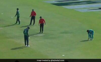 Babar Azam - Shaheen Shah Afridi - Blair Tickner - Shan Masood - Adam Milne - James Neesham - Watch: Umpire Stops PAK vs NZ Game For Unusual Reason. Twitter Is Stunned - sports.ndtv.com - New Zealand - Pakistan