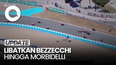 Alex Marquez - Franco Morbidelli - Augusto Fernandez - Marco Bezzecchi - Red Flag! Detik-detik Kecelakaan Beruntun di Sprint Race MotoGP Spanyol - sport.detik.com