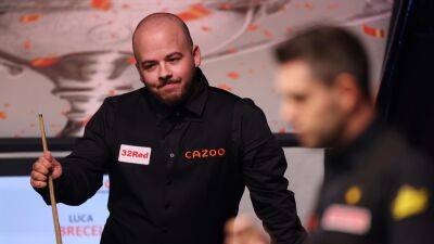 World Snooker Championship 2023: Luca Brecel powers into 6-2 lead over Mark Selby in Crucible final