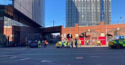 Worker in hospital after explosion at high-rise tower under construction in Manchester city centre