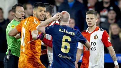Ajax's Davy Klaassen injured after object thrown from crowd during Dutch Cup semi-final against rivals Feyenoord