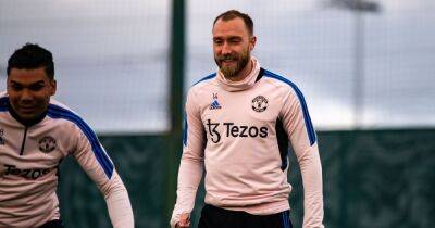 Manchester United fans agree on ‘important’ theory as Christian Eriksen pictured back in training