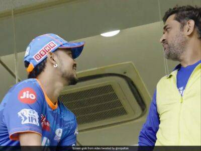 Watch: MS Dhoni Meets Ishan Kishan Ahead Of Mumbai Indians vs Chennai Super Kings In IPL 2023