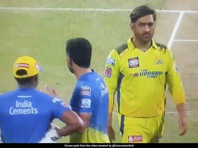 IPL 2023: MS Dhoni's Cheeky Gesture Frightens Deepak Chahar. Video Is Viral