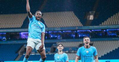 Man City ride the storm to make Premier League history with academy treble-double