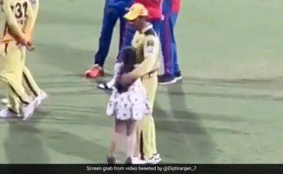Ziva Runs On To Field To Greet MS Dhoni After CSK Win. Fans Love Adorable Video