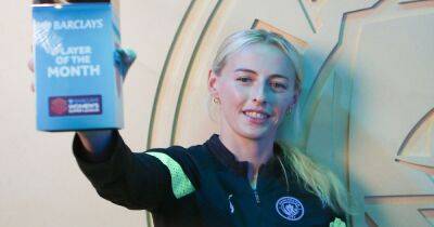 Chloe Kelly awarded April Barclays’ Player of the Month for first time after Man City goal-fest