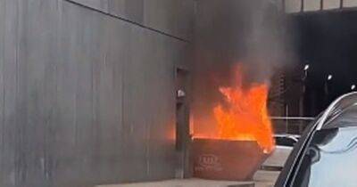 Fire breaks out near Beetham Tower in Manchester with Hilton Hotel evacuated