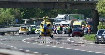 Arrest after motorway horror smash leaves woman and three children seriously hurt