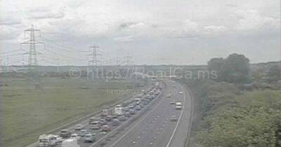 Delays of over an hour on M56 as roadworks cause chaos for second day running - latest updates
