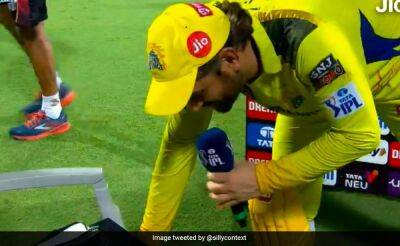 Watch: Fans' Roar Makes Post-Match Interview Tricky Affair For MS Dhoni - sports.ndtv.com - India - county Kings -  Kolkata -  Chennai