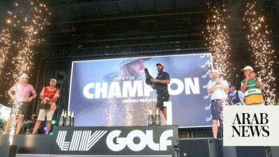 Pga Tour - Tiger Woods - Dustin Johnson - Brooks Koepka - Phil Mickelson - Pablo Larrazabal - Cameron Smith - Branden Grace - Byron Nelson - Johnson recovers from triple bogey to win LIV Golf Tulsa in playoff - arabnews.com - Britain - South Africa -  Boston - county Johnson - state Oklahoma - county Tulsa