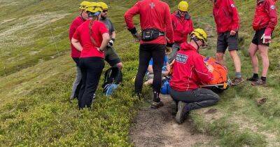 Mountain biker airlifted to hospital after fall
