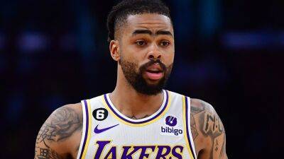 Lakers' D'Angelo Russell tries to promote sports drink again after win, gets blocked