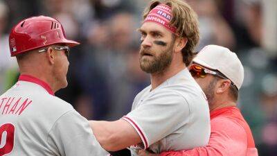Phillies' Bryce Harper breaks down benches-clearing incident: 'I wasn’t very happy'