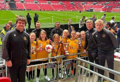 Maidstone United, represented by Palace Wood School, win National League Trust Under-11 Girls’ Cup final at Wembley