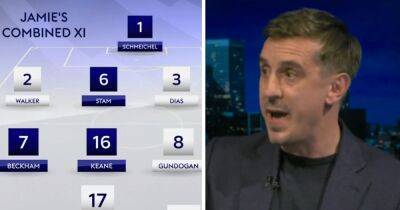 'What about Scholes!?' - Gary Neville and Jamie Carragher clash with combined Man United and Man City team