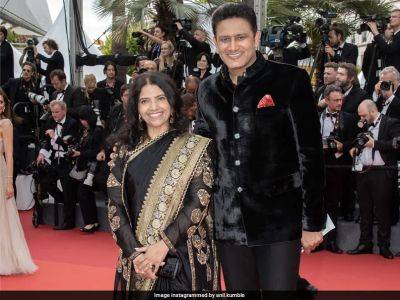 Cannes: India Cricket Great Anil Kumble's Red Carpet Moment With Wife Chetana
