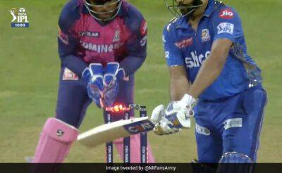 Cameron Green - Tim David - Rohit Sharma - Rajasthan Royals - Sanju Samson - Watch: Was Rohit Sharma Really Out? Fans' Investigation Has Returned With Proof - sports.ndtv.com - India -  Sandeep