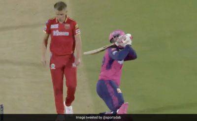 Rajasthan Royals - Punjab Kings - Sam Curran - Shimron Hetmyer - Watch: RR Star Shimron Hetmyer In Verbal Spat with PBKS' Sam Curran, Antics With Bat Goes Viral - sports.ndtv.com