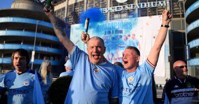 Ilkay Gundogan - The champagne was already on ice, but the corks were popped ahead of schedule...Manchester City fans ecstatic at title win - manchestereveningnews.co.uk - Britain - Manchester
