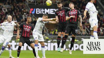 Giroud nets hat trick as AC Milan rout Sampdoria 5-1 to boost Champions League hopes