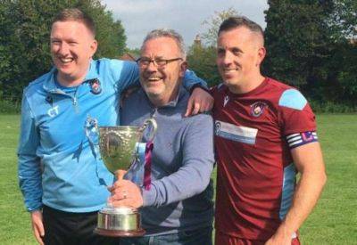 Borden Village celebrate their first Kent County League Premier Division title