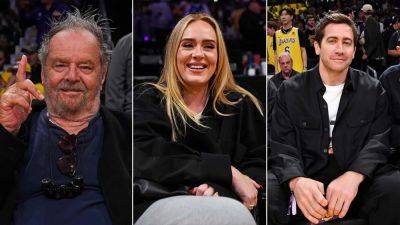 Jack Nicholson, Adele, Jake Gyllenhaal appear at star-studded Los Angeles Lakers game