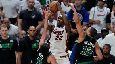 Miami Heat - Erik Spoelstra - Lynne Sladky - Jimmy Butler - Wilfredo Lee - Grant Williams - Gabe Vincent - Celtics - Jimmy Butler puts Celtics players in his crosshairs as Heat dominate in Game 3 - foxnews.com -  Boston - county Miami - county Williams