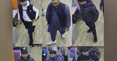 Police want to identify these men after an attack inside a takeaway