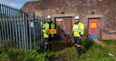 Axe vandal smashed into 6,600 volt electricity sub-station and caused power cut to 1,200 homes