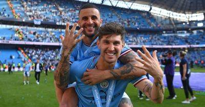Kyle Walker screams ‘he f****** hates Manchester United’ during Man City title party